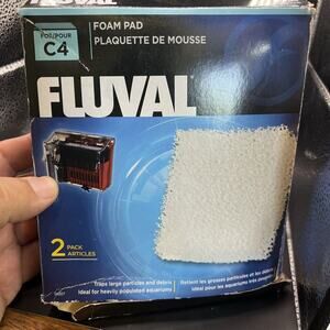 Fluval C4 Poly Foam Pad - 2 Pack Damaged Package. Sealed‎ Unit